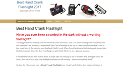 Desktop Screenshot of besthandcrankflashlight.com